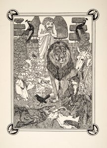 Frontispice, fra A Hundred Fables of Aesop, pub.1903
