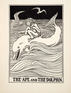 The Ape and the Dolphin, fra A Hundred Fables of Aesop, pub.1903