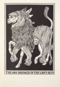 The Ass Dressed in the Lions Skin, fra Fontaine Fables, pub. 1905