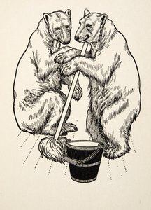 The Bear Cubs, fra A Hundred Anecdotes of Animals, pub. 1924 av Percy J. Billingshurst