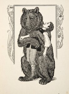 The Bear and Child, fra A Hundred Anecdotes of Animals, pub. 1924 av Percy J. Billingshurst