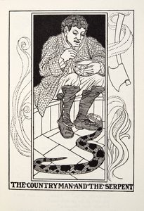 The Countryman and the Serpent, fra Fontaine Fables, pub. 1905