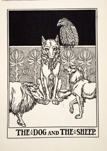 The Dog and the Sheep, fra A Hundred Fables of Aesop, pub.1903