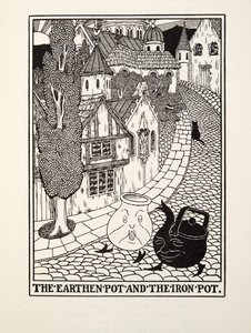 The Earthen Pot and the Iron Pot, fra Fontaine Fables, pub. 1905