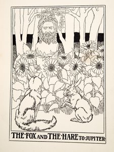 The Fox and the Hare to Jupiter, fra A Hundred Fables of Aesop, pub.1903
