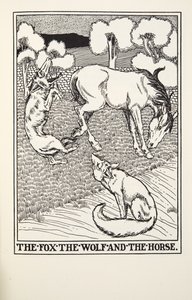 The Fox, the Wolf and the Horse, fra Fontaine Fables, pub. 1905