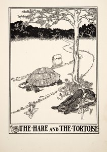 The Hare and the Tortoise, fra A Hundred Fables of Aesop, pub.1903