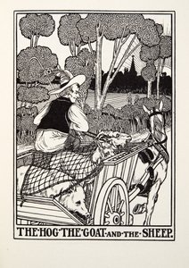 The Hog, the Goat and the Sheep, fra Fontaine Fables, pub. 1905