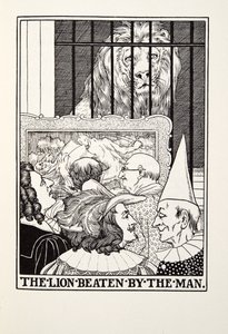 Løven slått av mannen, fra Fontaine Fables, pub. 1905