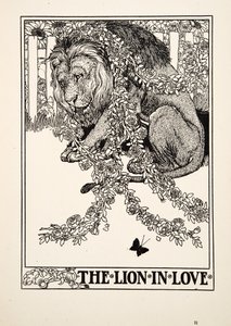 The Lion in Love, fra A Hundred Fables of Aesop, pub.1903