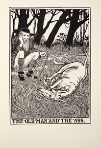The Old Man and the Ass, fra Fontaine Fables, pub. 1905