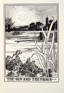 The Sun and the Frogs, fra Fontaine Fables, pub. 1905 av Percy J. Billingshurst