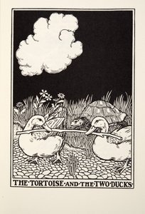 The Tortoise and the Two Ducks, fra Fontaine Fables, pub. 1905