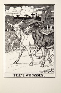 The Two Asses, fra Fontaine Fables, pub. 1905