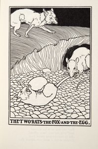 The Two Rats, the Fox and the Egg, fra Fontaine Fables, pub. 1905