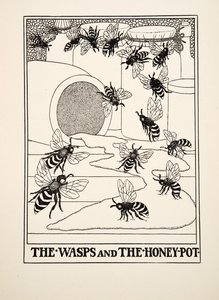 The Wasps and the Honeypot, fra A Hundred Fables of Aesop, pub.1903