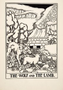 The Wolf and the Lamb, fra A Hundred Fables of Aesop, pub.1903