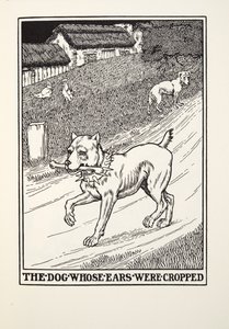Hunden hvis ører ble beskåret, fra Fontaine Fables, pub. 1905