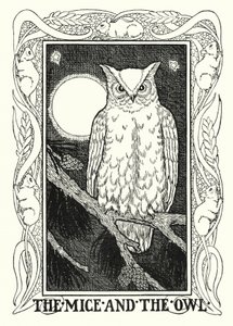 Fables of La Fontaine: Musene og uglen (litho)