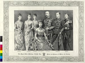 Den senere kongen av England, den britiske kongefamilien, 1888 av Percy Macquoid