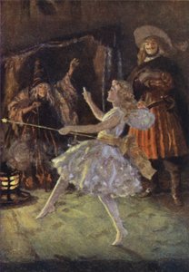 Illustrasjon for små kvinner av Louisa M Alcott (farge litho) av Percy Tarrant