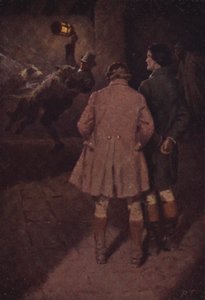 Illustrasjon for Wuthering Heights av Emily Bronte (farge litho) av Percy Tarrant