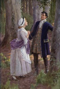 Illustrasjon for Wuthering Heights av Emily Bronte (farge litho)