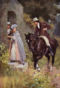Illustrasjon for Wuthering Heights av Emily Bronte (litho-farge)