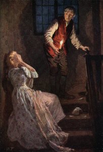 Illustrasjon for Wuthering Heights av Emily Bronte (farge litho)