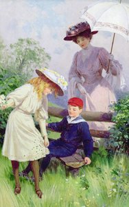Frø som reiser (olje om bord) av Percy Tarrant