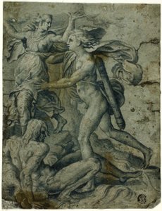 Apollo og Daphne av Perino del Vaga