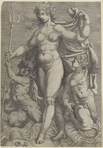 Thetis med to tritoner Neptun og Thetis med havguder og sjøhester (serietittel)