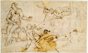 Venus, putti og et villsvin, ca. 1520-1540 av Perino del Vaga