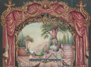 Bakteppe for Vaudeville-scenen, ca. 1938.