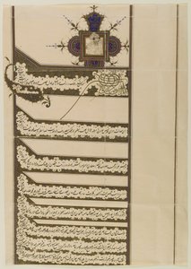 Firman (Royal Edict) med seglet til Muzaffar al-Din Shah Qaja, 1897 (blekk og gull på papir) av Persian School