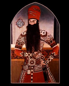 Persisk kunst: "" Portrett av Mohamed Ali Shah (Mohammad Ali Shah Qajar) (1872-1925) Anonymt maleri. Privat samling fra 1800-tallet av Persian School