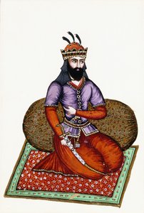 Portrett av Shah Garshab, 1800-tallet av Persian School
