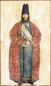 Portrett av avdøde Sam Khan Ilkhani, 1800-tallet av Persian School