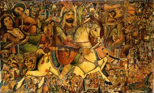 Slaget ved Karbala, 1800-tallet av Persian School
