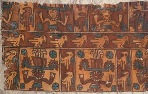 Klut med guder og fugler, Tiahuanaco Culture (tekstil)