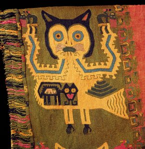 Ullfigur av en jaguar, Paracas Culture, ca. 1500 f.Kr. (tekstil)