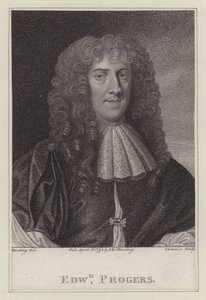 Edward Progers, brudgom til sengekammeret til kong Charles II (gravering)