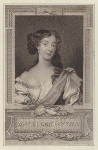 Nell Gwyn, elskerinne til kong Charles II (gravering)