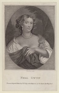 Nell Gwyn, elskerinne til kong Charles II (gravering)