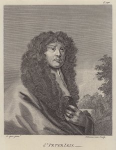 Sir Peter Lely , engelsk kunstner (gravering) av Peter (after) Lely