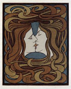 The Kiss - Behrens, Peter (1868-1940) - 1900 - Tresnitt - Museum of Arts and Crafts Hamburg