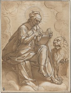Evangelisten Markus av Peter Candid after Heinrich Aldegrever after Georg Pencz