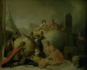 Sluttscenen av Johannes Ewalds "The Death of Balder"