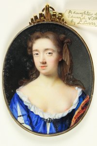 En datter av Sir Edward Villiers Knight-Marshal (akvarell på vellum)