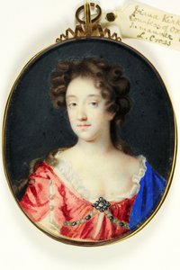 Diana Kirke, grevinne av Oxford (akvarell på vellum)